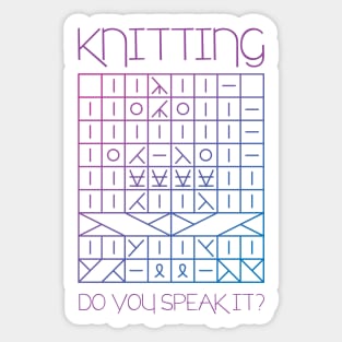 Knitting, Do You Speak It? Sticker